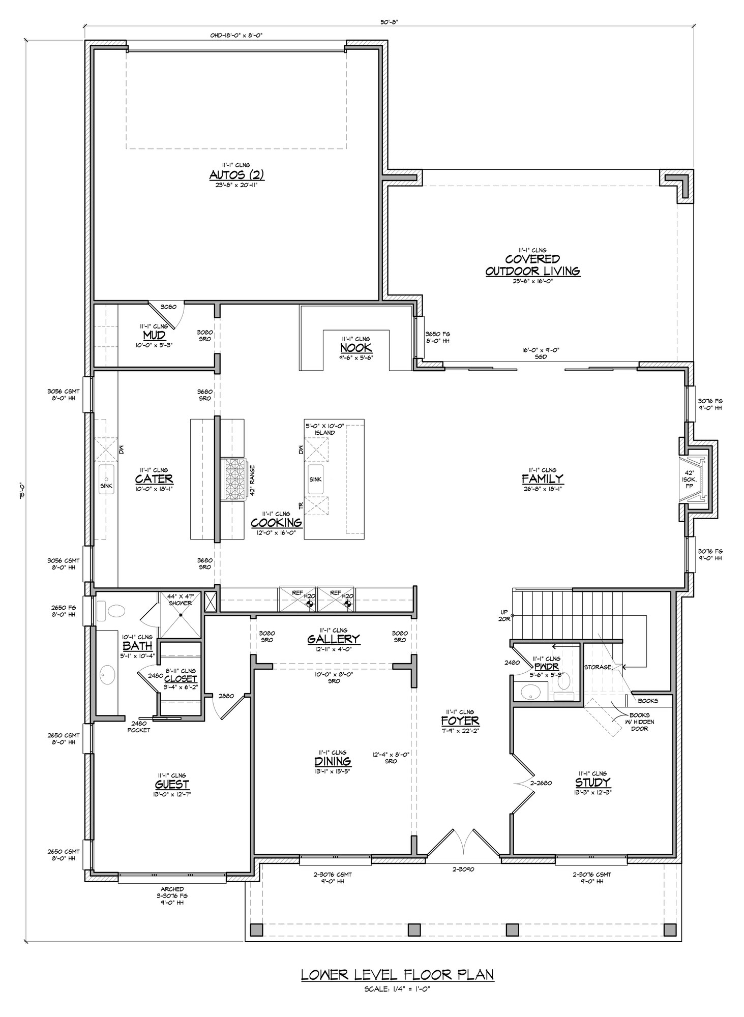 Lower level floor plan